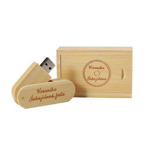 USB vỏ gỗ in logo theo yêu cầu