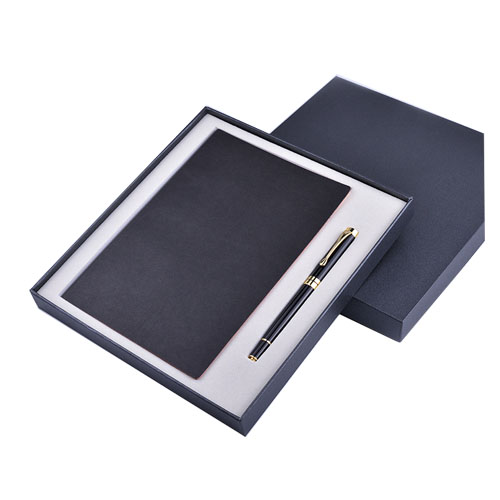 Bộ giftset in logo quà tặng doanh nghiệp cao cấp bao gồm sổ da, bút ký kim loại 