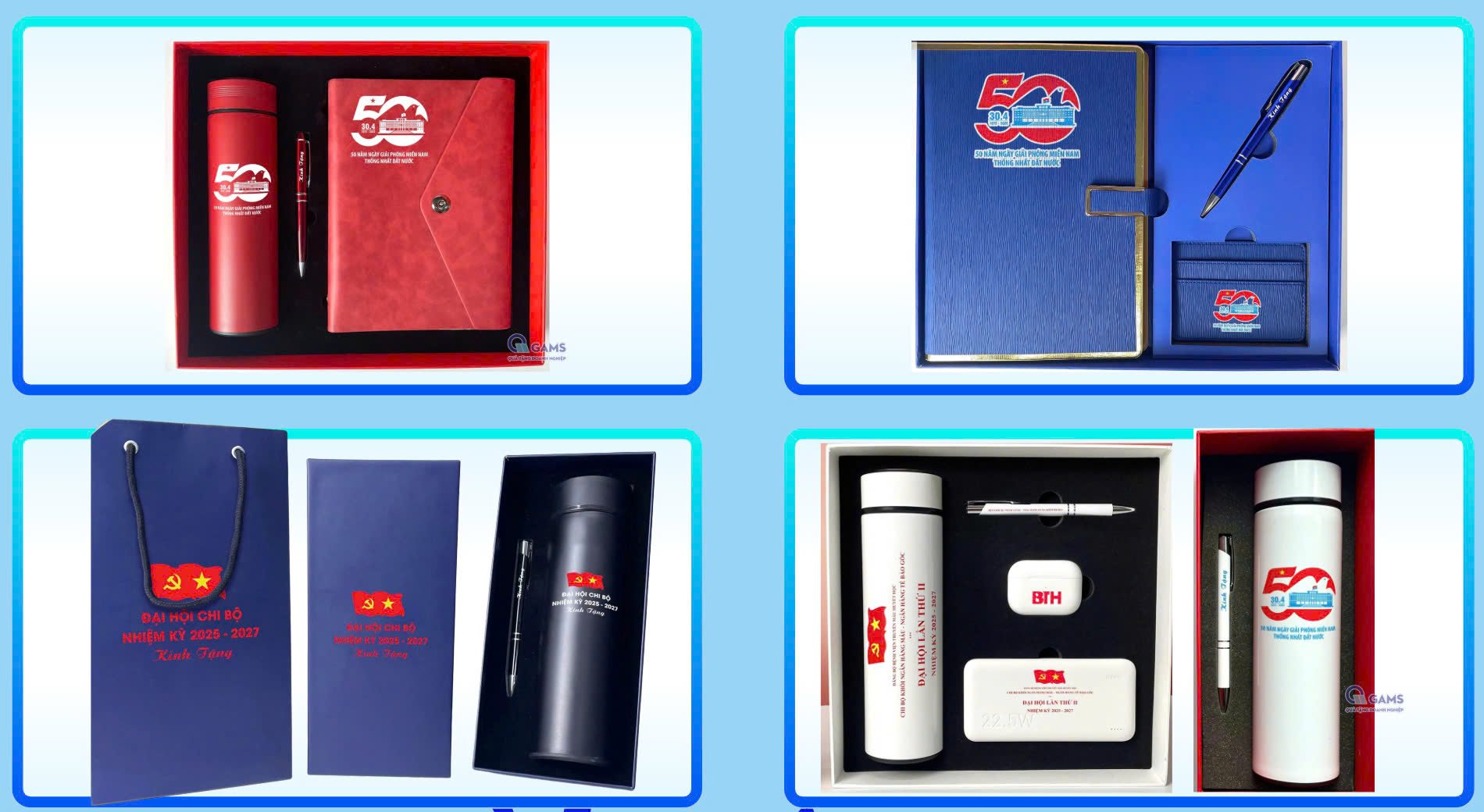 mẫu sổ da quà tặng đại hội sang trọng