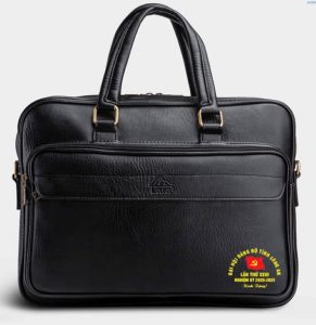 Cặp da công sở in logo làm quà tặng
