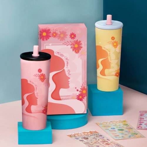 Hộp quà 8-3 cho nhân viên nữ-màu vàng hồng