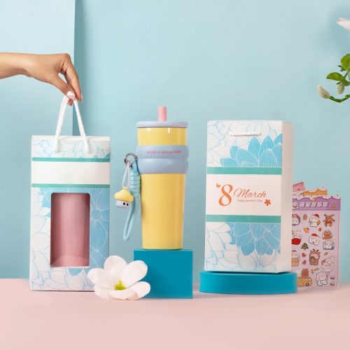 Hộp giấy nắp kính đựng bình giữ nhiệt