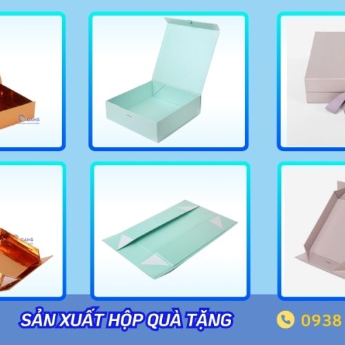 Sản xuất hộp quà tặng cao cấp giấy cứng
