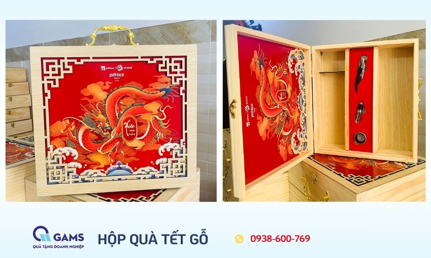 Hộp quà Tết bằng gỗ (2)
