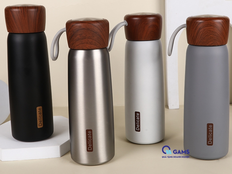 Bình giữ nhiệt nắp gỗ