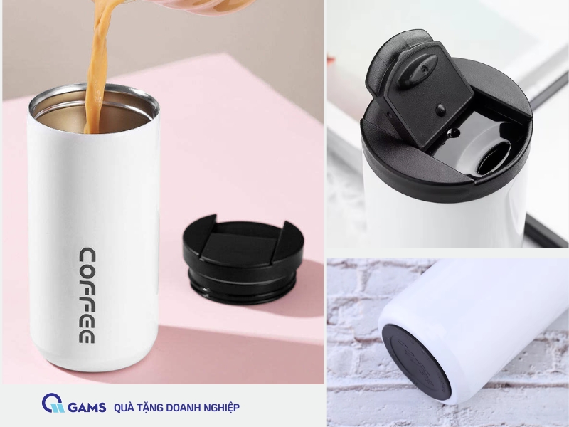 Côc giữ nhiệt Coffee nắp bật 400ml