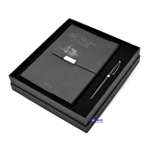 Quà tặng 20/11 bộ sổ bút màu đen