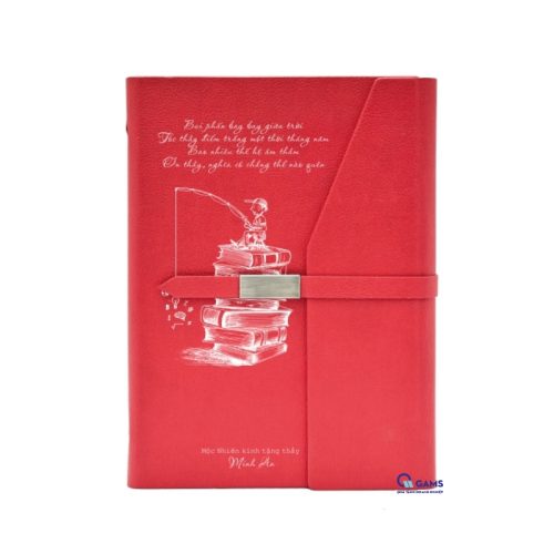 Mẫu sổ da màu đỏ in hình 20/11