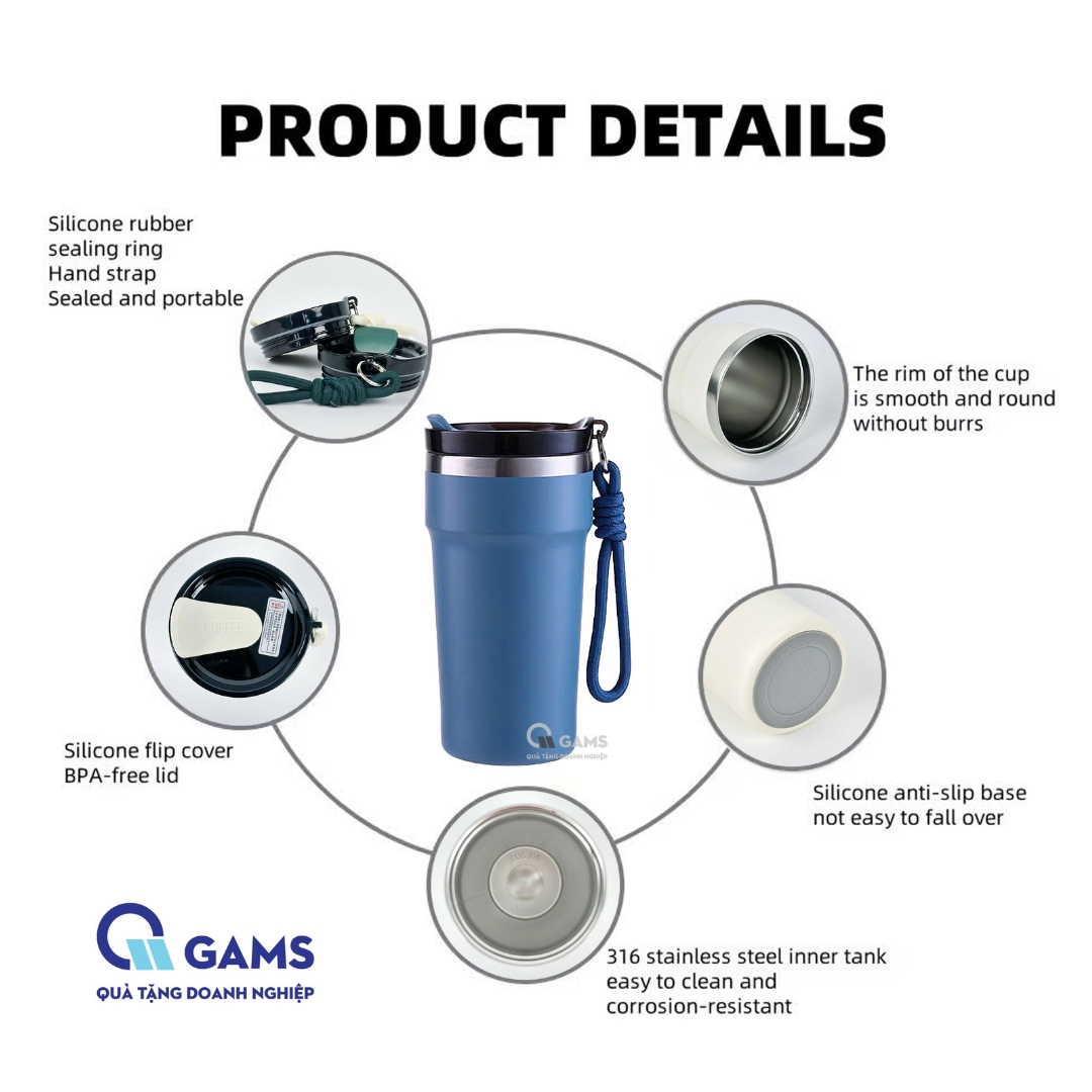 Chi tiết sản phẩm Ly giữ nhiệt 316 Gams