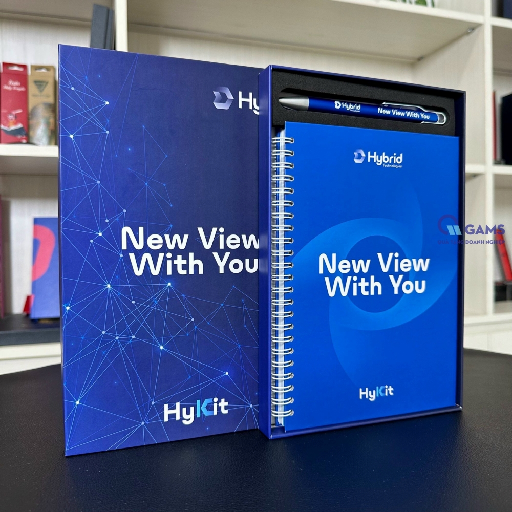 Set sổ lò xo bút hộp đựng và túi giấy