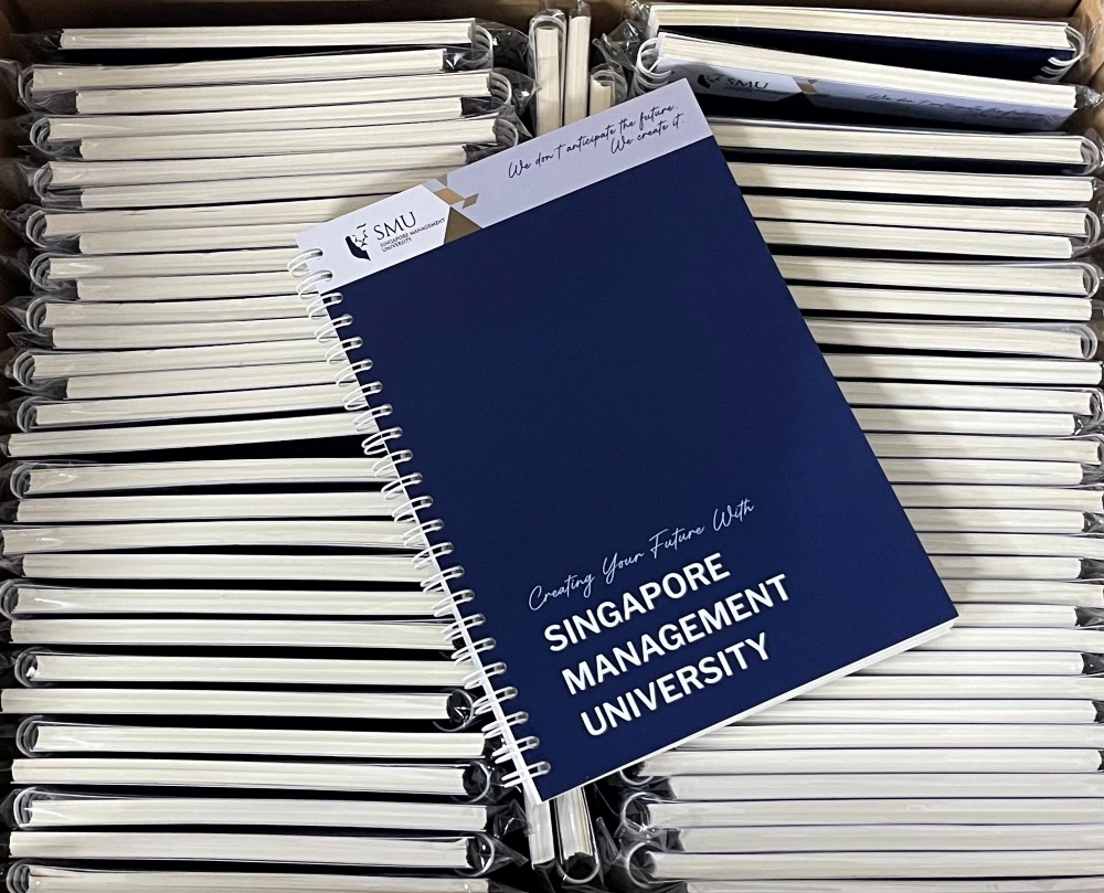 Sổ lò xo a5 in logo làm quà tặng hội thảo