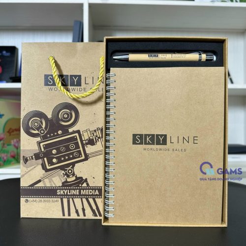 set sổ lò xo in logo quà tặng