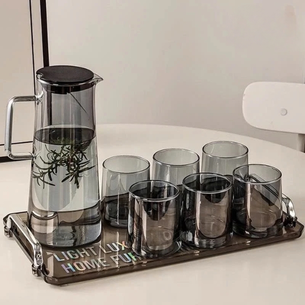 Bộ cốc bình thủy tinh chịu nhiệt 1500ml